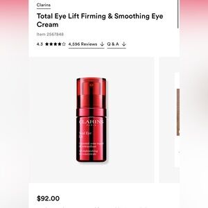 Clarins Total eye lift firming and smoothing eye cream